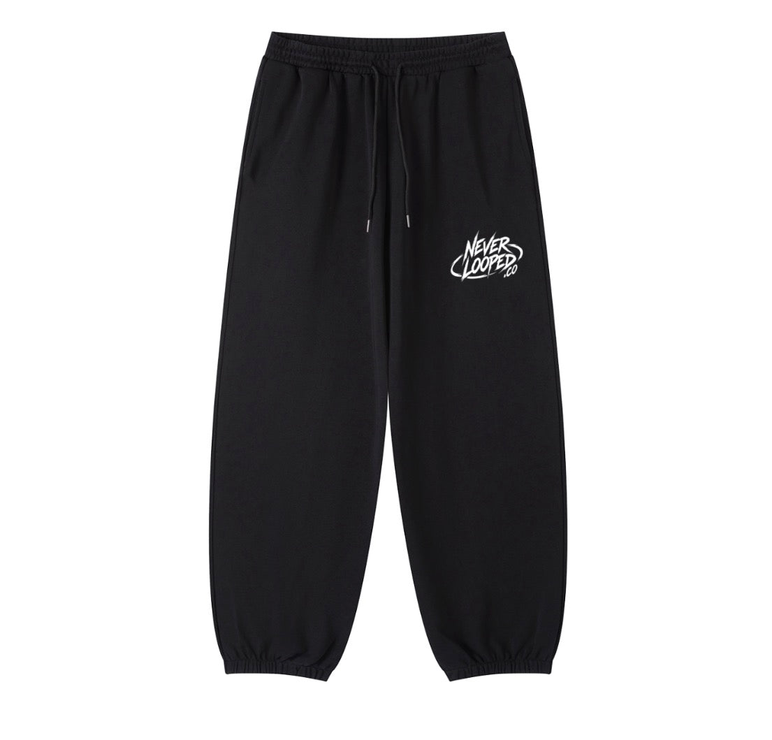 Baggy black cotton pants neverlooped.co