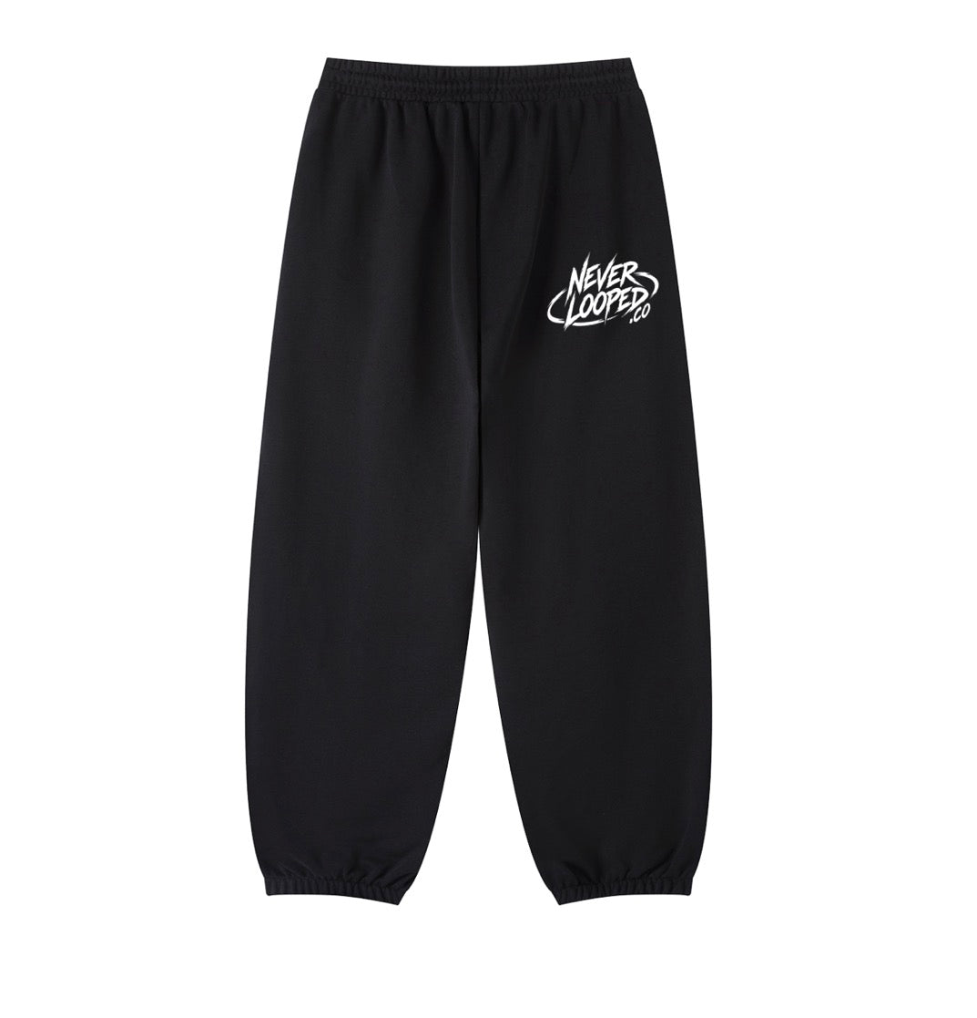 Baggy black cotton pants neverlooped.co