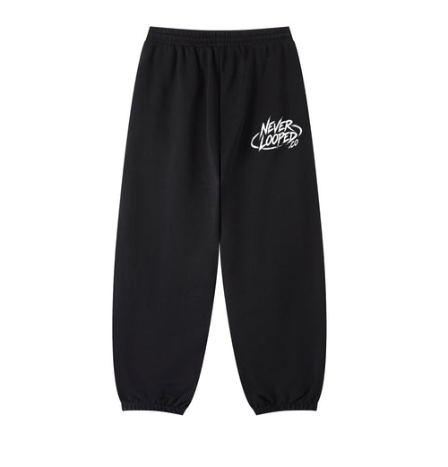 Baggy black cotton pants neverlooped.co